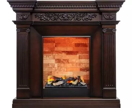 Каминокомплект Amalfi - Махагон коричневый антик с очагом Cassette 400 LNH-INT (с дровами)