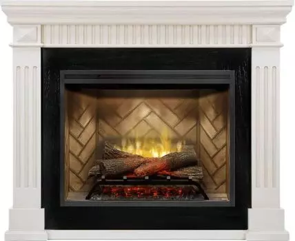 Каминокомплект America - Слоновая кость с патиной с очагом Revillusion RBF30