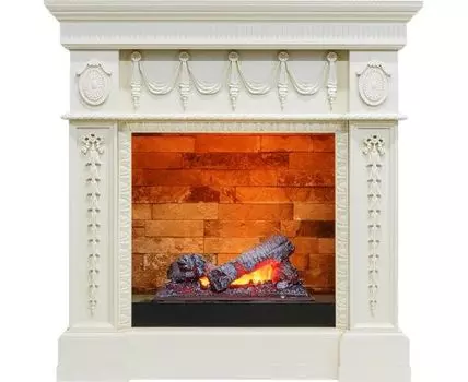 Каминокомплект Ampir - Слоновая кость с очагом Cassette 400 NH