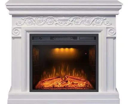 Каминокомплект Athena - Белый с очагом Emerald 23