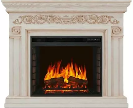 Каминокомплект Athena - Слоновая кость с патиной с очагом Vision 23 EF LED FX