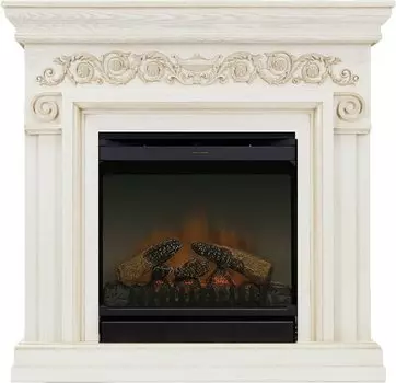 Каминокомплект Athena - Слоновая кость с патиной с очагом Gannon DF2010-EU