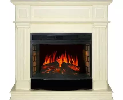 Каминокомплект Atlanta - Слоновая кость с очагом Dioramic 25 LED FX