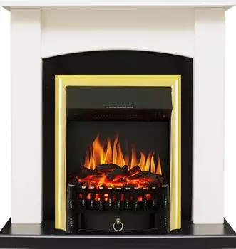 Каминокомплект Baltimore - Слоновая кость, черный с очагом Fobos FX Brass