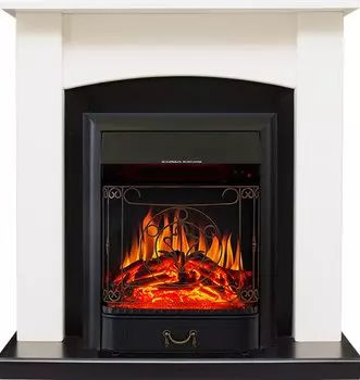 Каминокомплект Baltimore - Слоновая кость, черный с очагом Majestic FX Black