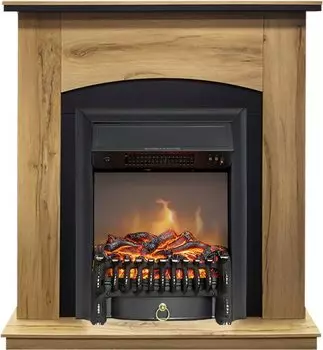 Каминокомплект Barcelona (Разборный) - Дуб галифакс с очагом Fobos FX M Black