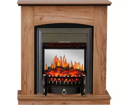 Каминокомплект Barcelona (разборный) - Дуб табачный с очагом Fobos FX M Black