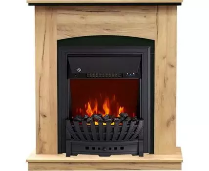 Каминокомплект Barcelona (разборный) - Дуб золотой с очагом Aspen Black