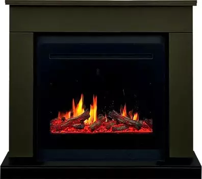 Каминокомплект Bergen 23 (Разборный) - Темная олива с очагом 5D V-ART 25