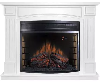 Каминокомплект Boston - Белый с очагом Dioramic 28 LED FX