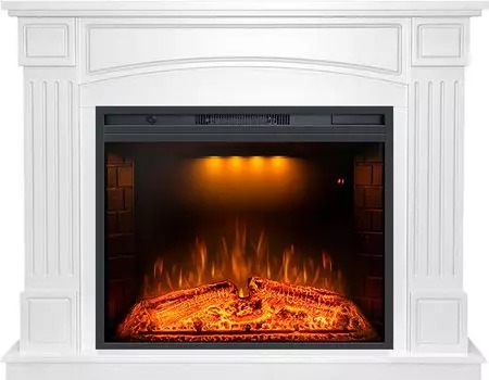 Каминокомплект Boston - Белый с очагом Emerald 28