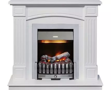 Каминокомплект Boston - Белый (Высота 925см) с очагом Danville Chrome FB2