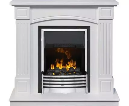 Каминокомплект Boston - Белый (Высота 925см) с очагом Flagstaff