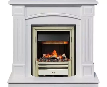 Каминокомплект Boston - Белый (Высота 925см) с очагом Cavendish