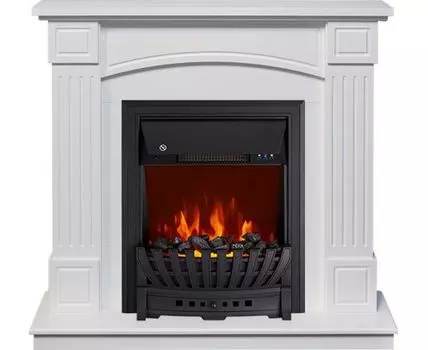 Каминокомплект Boston - Белый (Высота 925см) с очагом Aspen Black