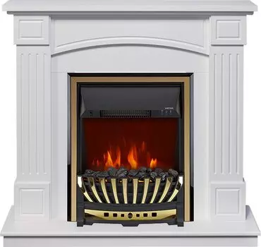 Каминокомплект Boston - Белый (Высота 925см) с очагом Aspen Gold