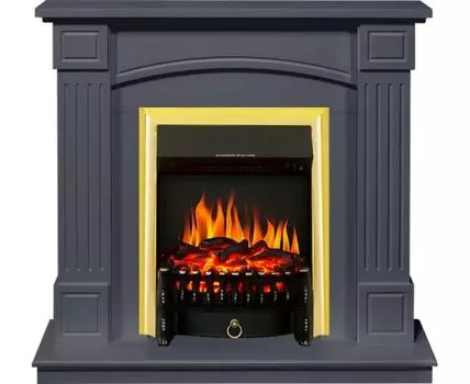 Каминокомплект Boston - Серый графит (Высота 925см) с очагом Fobos FX Brass