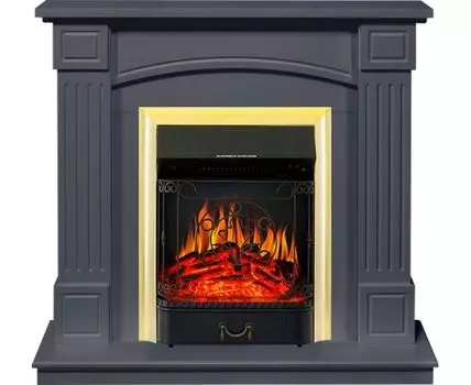 Каминокомплект Boston - Серый графит (Высота 925см) с очагом Majestic FX Brass