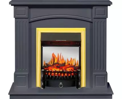 Каминокомплект Boston - Серый графит (Высота 925см) с очагом Fobos FX M Brass