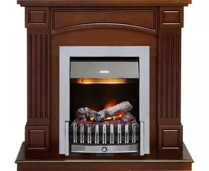 Каминокомплект Boston - Темный дуб (Высота 925см) с очагом Danville Chrome FB2