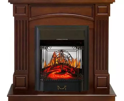 Каминокомплект Boston - Темный дуб (Высота 925см) с очагом Majestic FX M Black