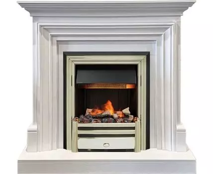 Каминокомплект Bradford - Белый с очагом Cavendish