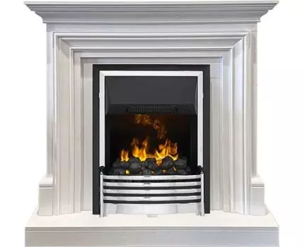 Каминокомплект Bradford - Белый с очагом Flagstaff