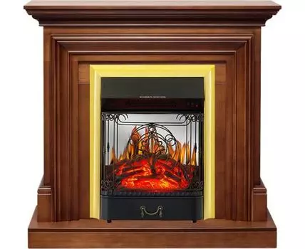 Каминокомплект Bradford - Орех с очагом Majestic FX M Brass