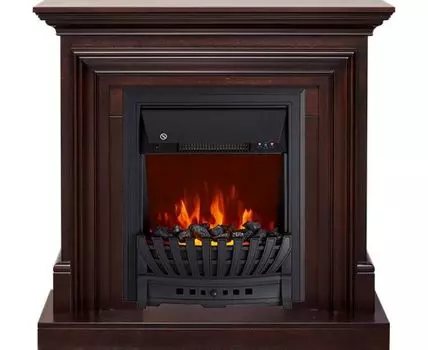 Каминокомплект Bradford - Темный дуб с очагом Aspen Black