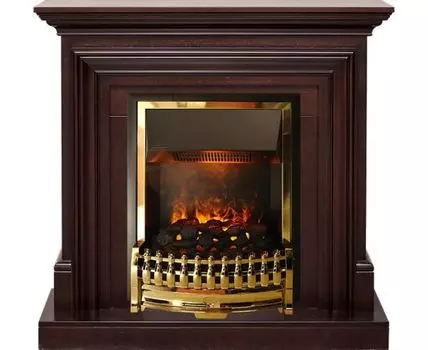 Каминокомплект Bradford - Темный дуб с очагом Atherton