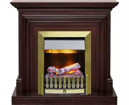 Каминокомплект Bradford - Темный дуб с очагом Danville Antique Brass FB2
