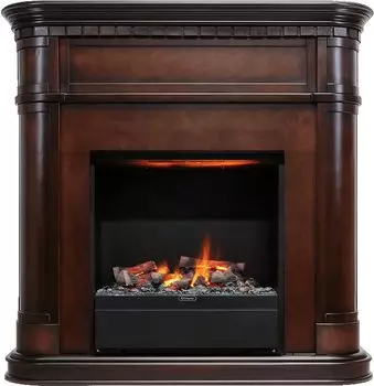 Каминокомплект Cabinet - Махагон коричневый антик с очагом Albany