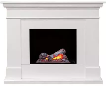 Каминокомплект California - Белый (Глубина 380) с очагом Cassette 400 NH