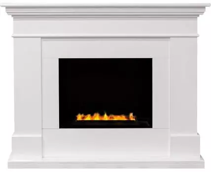Каминокомплект California - Белый (Глубина 380) с очагом Cassette 400 LNH-INT PS (без дров)