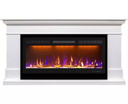 Каминокомплект California - Белый (Высота 850 мм) с очагом Crystal 40 RF