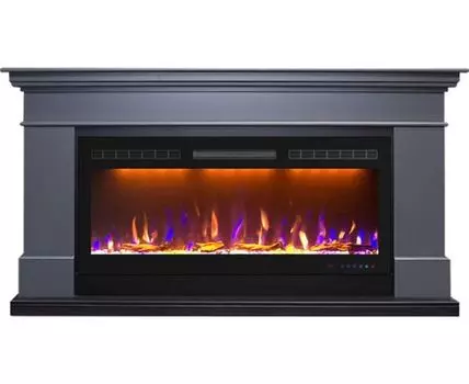 Каминокомплект California - Серый графит (Высота 850 мм) с очагом Crystal 40 RF