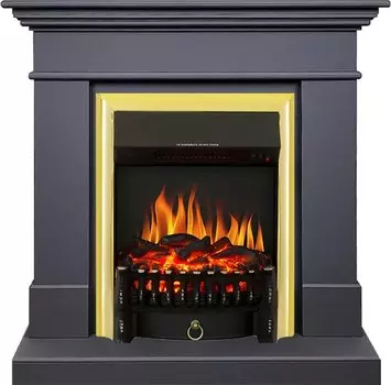 Каминокомплект California SFT (Разборный) - Серый графит с очагом Fobos FX Brass