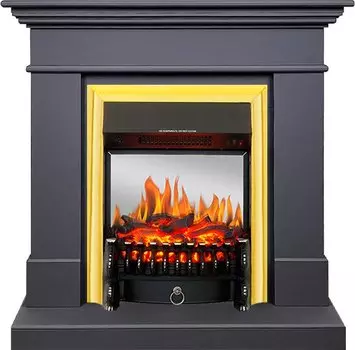 Каминокомплект California SFT (Разборный) - Серый графит с очагом Fobos FX M Brass