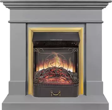 Каминокомплект California STD CRM (Разборный) - Санд грей с очагом Majestic FX M Brass