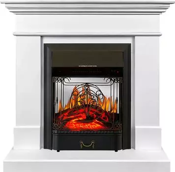 Каминокомплект California STD CRM (Разборный) - Санд сноу с очагом Majestic FX M Black