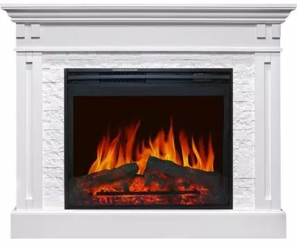 Каминокомплект Cambridge - Белый с очагом Jupiter FX New