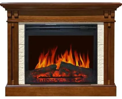 Каминокомплект Cambridge - Темный дуб с очагом Jupiter FX New