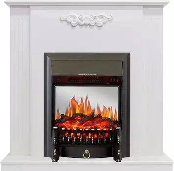 Каминокомплект Capri - Белое дерево делюкс с очагом Fobos FX M Black