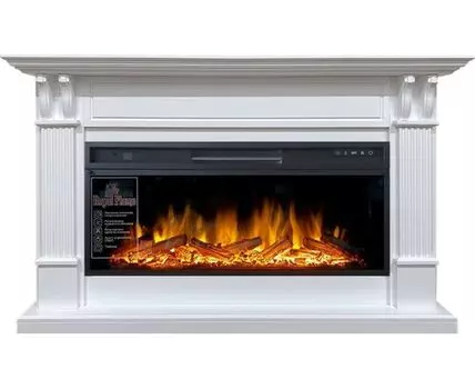 Каминокомплект Cardiff - Белый с очагом Vision 42 LOG LED