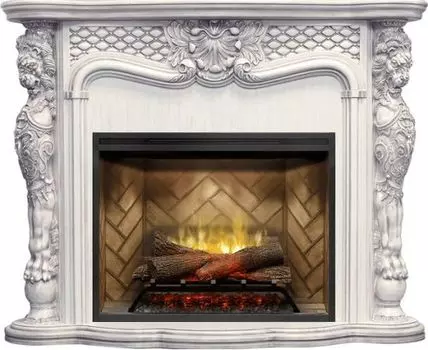 Каминокомплект Castle - Слоновая кость с темной патиной с очагом Revillusion RBF30