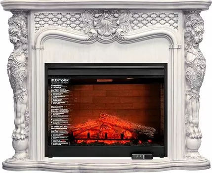 Каминокомплект Castle - Слоновая кость с темной патиной с очагом Symphony 30'' DF3020-EU