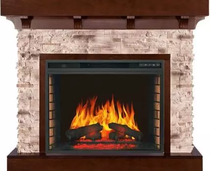 Каминокомплект Chalet - Темный дуб с очагом Vision 28 EF LED FX