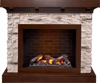 Каминокомплект Chalet - Темный дуб/Сланец с очагом Cassette 600 NH