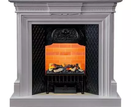 Каминокомплект Chelsea - Grey (Ширина 1080 см) с очагом Cassette 400 LNH-INT (с дровами)