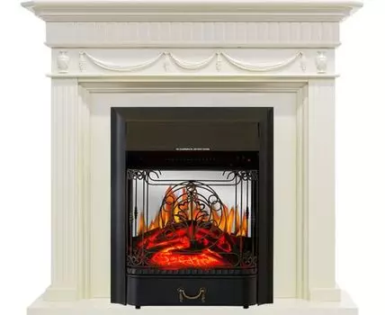 Каминокомплект Corfu - Слоновая кость с очагом Majestic FX M Black